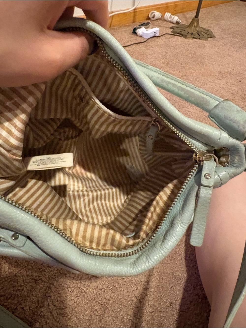 kate spade Light blue Pebbled Leather Shoulder Bag - Picture 10 of 12
